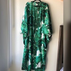 Palm leaves Beach Kimono